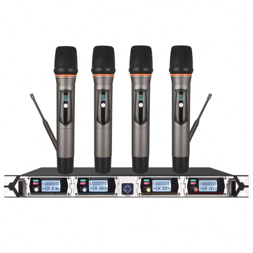 Tiwa chất lượng cao chuyên nghiệp cầm tay UHF 4 kênh Micrô không dây cho hệ thống karaoke