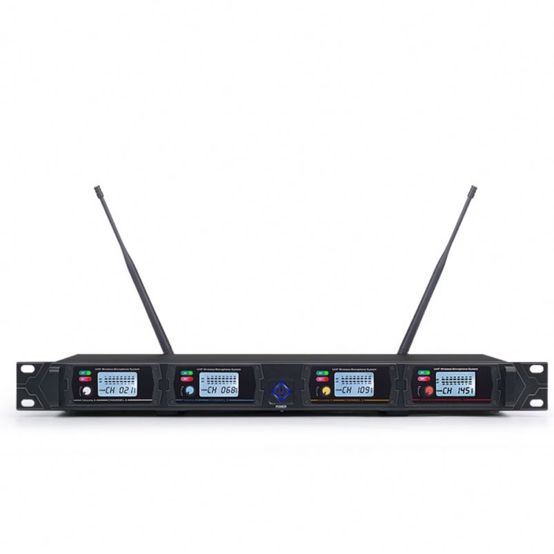 Hệ thống micro không dây Tiwa UHF 4 kênh cho chương trình cá nhân KTV sân khấu